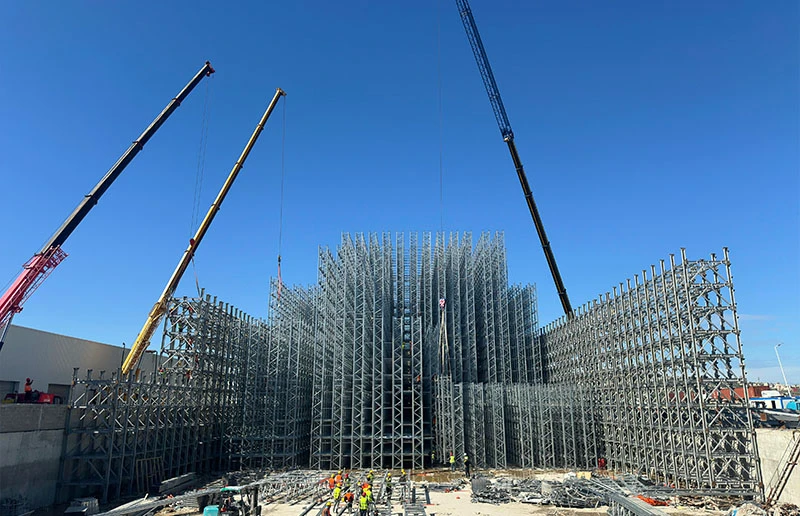 Projeto de armaz&eacute;m automatizado apoiado por racks da ind&uacute;stria de pneus de Marrocos